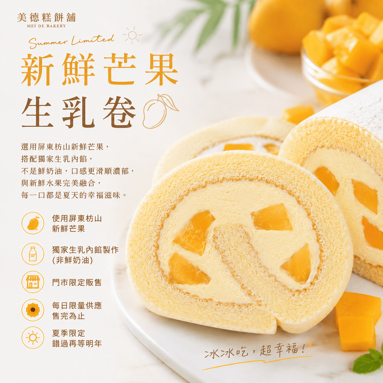 新鮮芒果生乳捲(門市限定):圖片 4