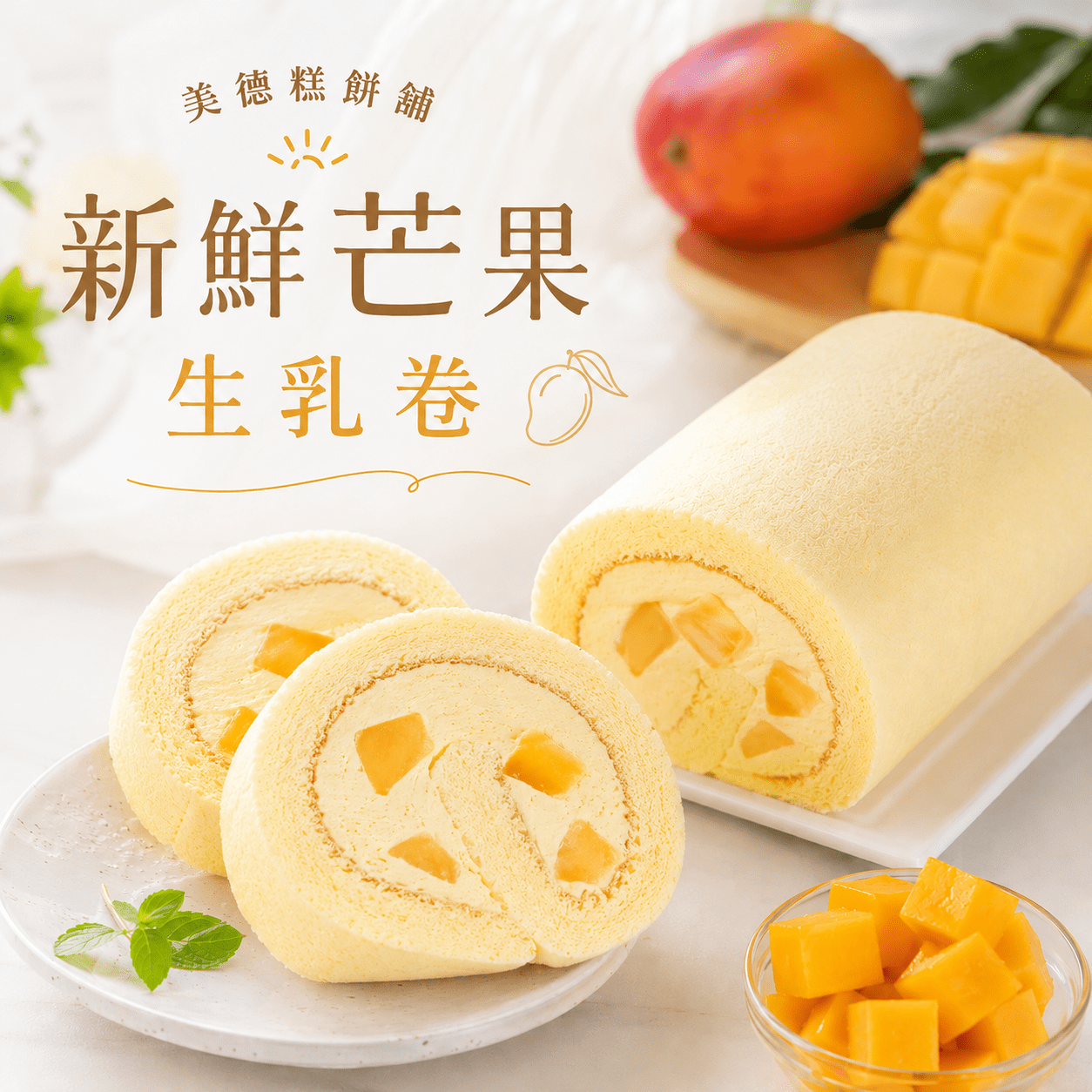 新鮮芒果生乳捲(門市限定)