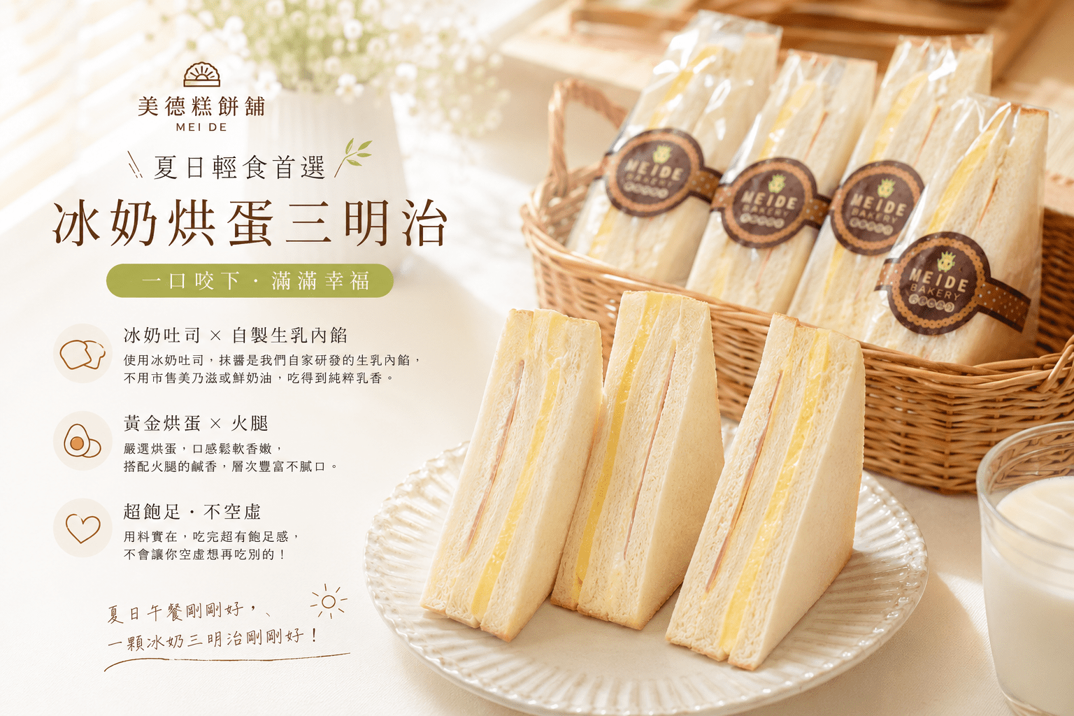 冰奶烘蛋三明治