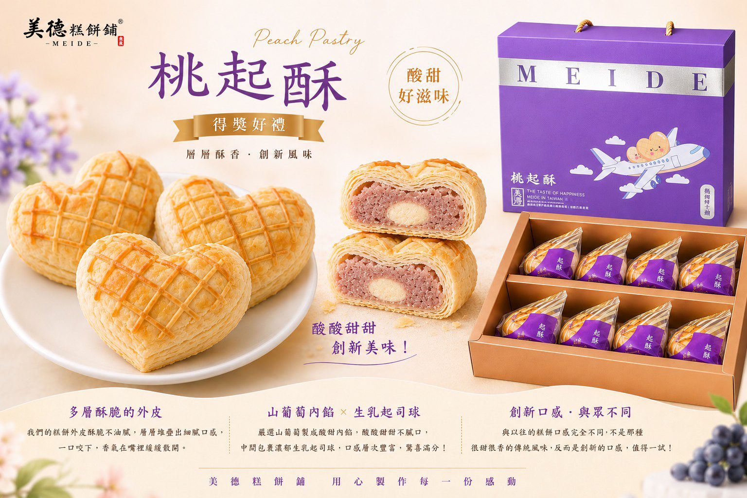 金牌禮盒-桃起酥(桃園名產)