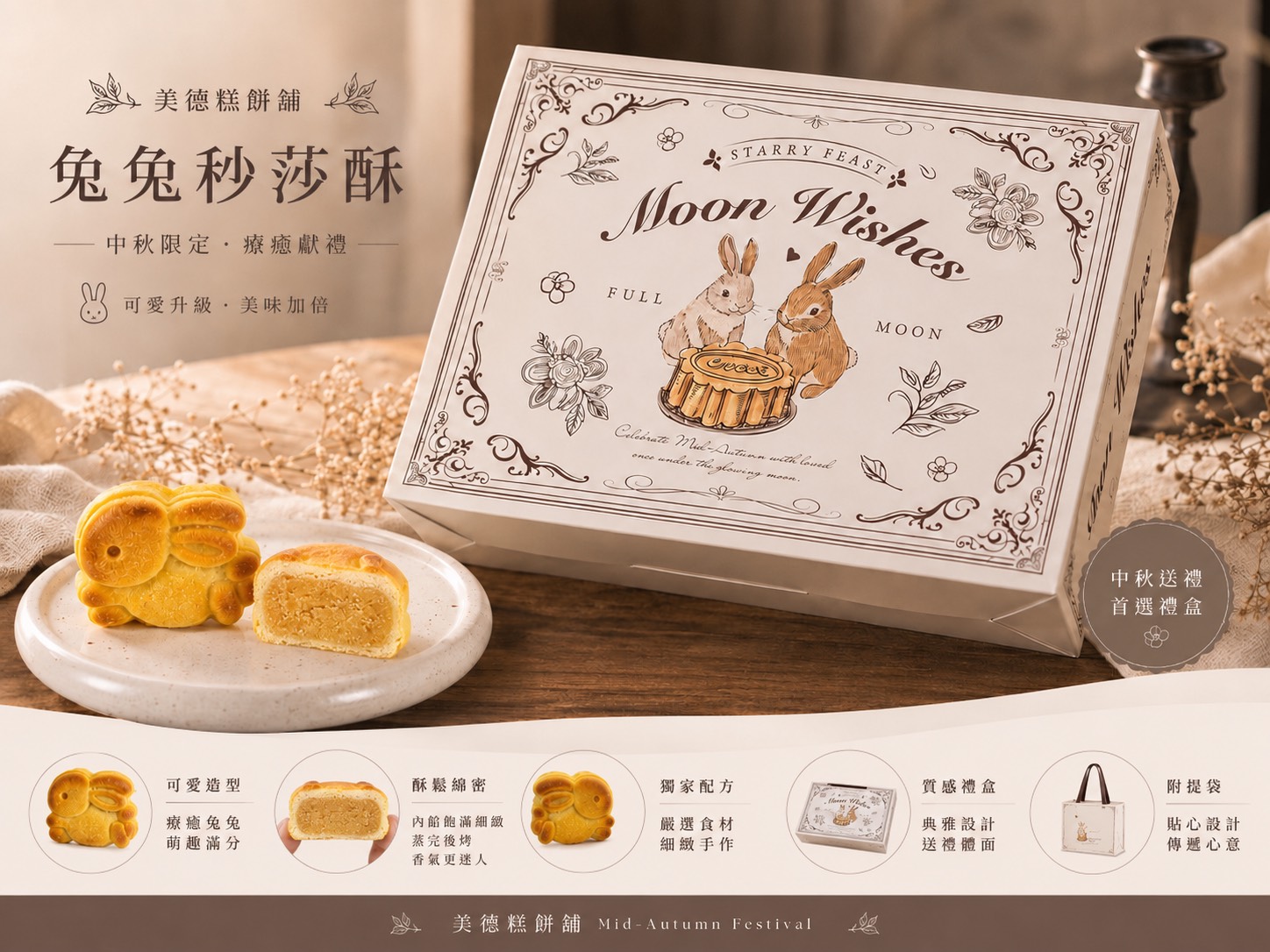 月兔秒莎酥禮盒(中秋預購8/24起安排宅配及自取):圖片 4