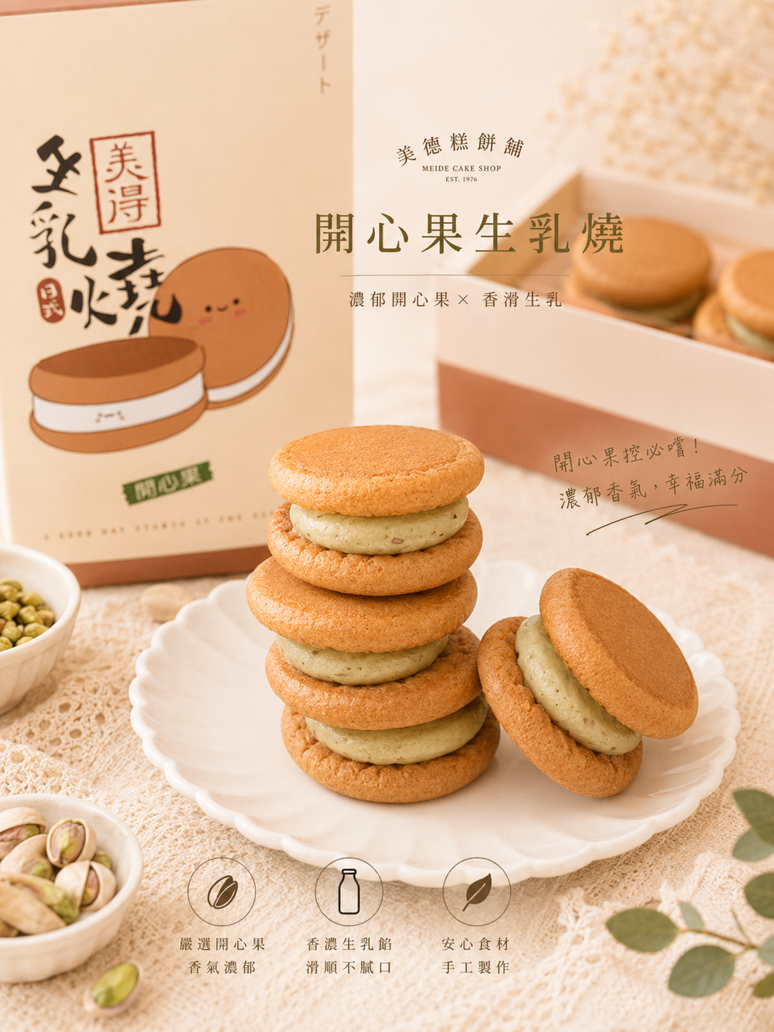 開心果生乳燒(期間限定限量販售):圖片 2