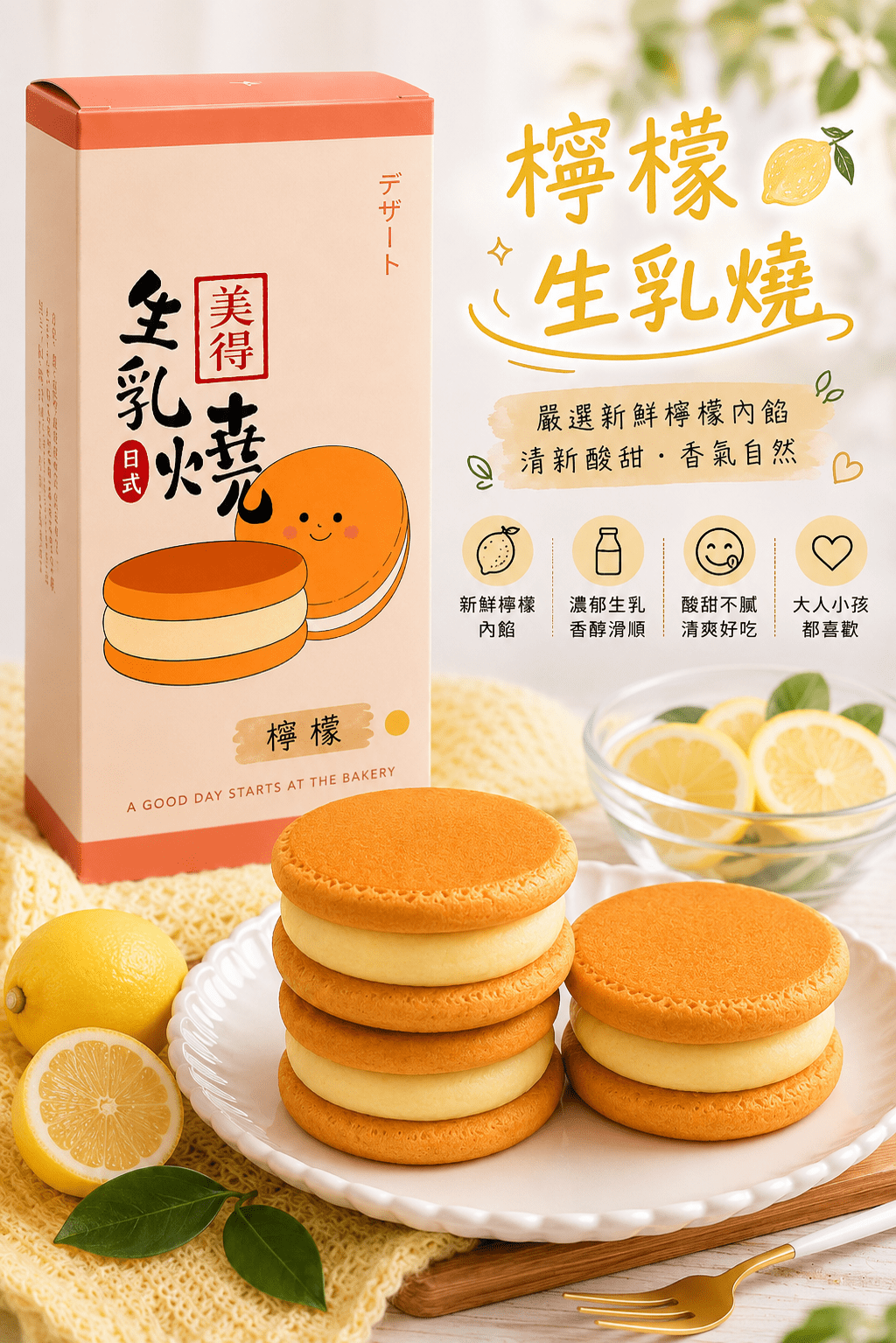 檸檬生乳燒(宅配自取需6/5後)