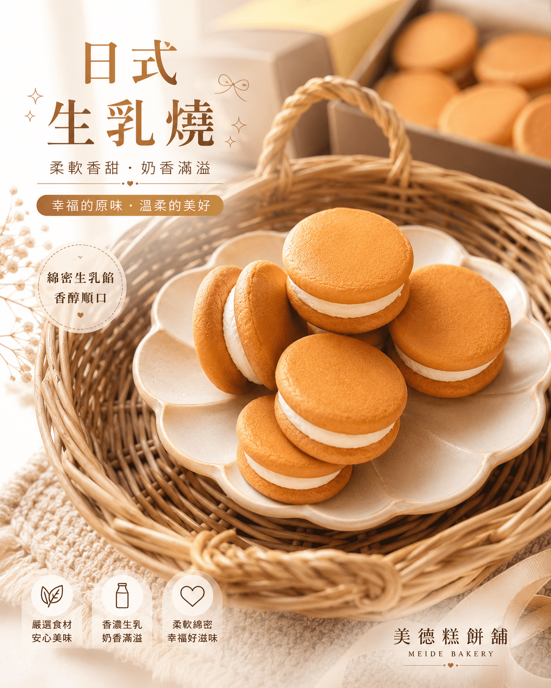 日式生乳燒(20入)(宅配自取需6/11後)
