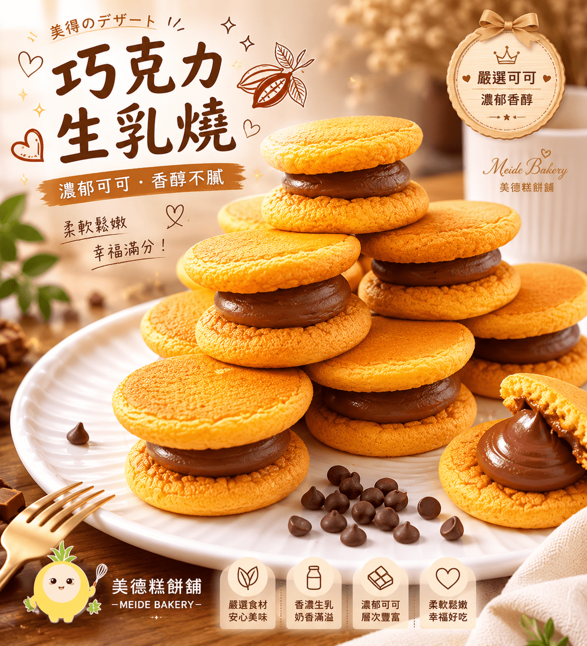 巧克力生乳燒(宅配自取需7/17後)