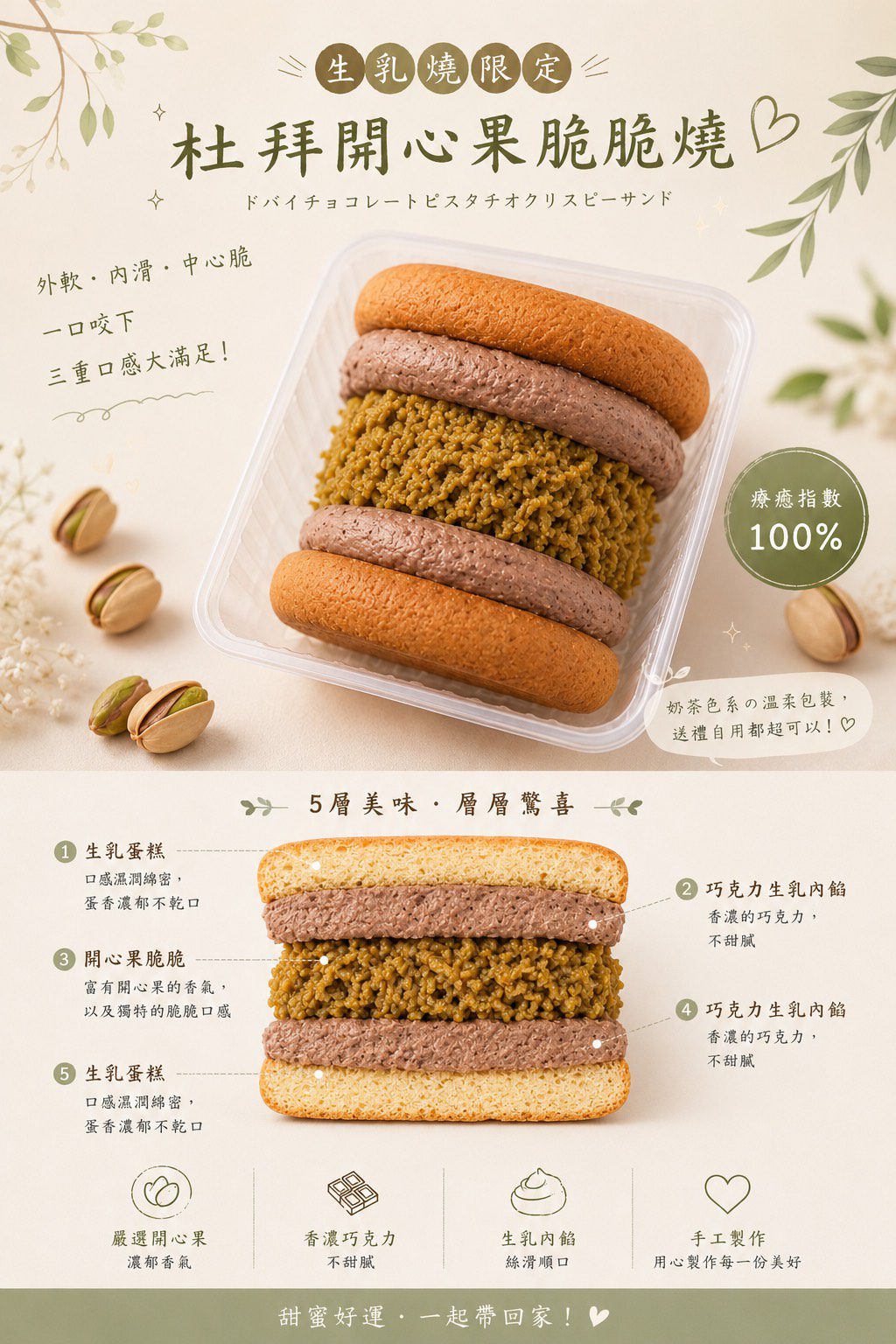 💚杜拜開心果脆脆燒6入(端午節限定):圖片 4
