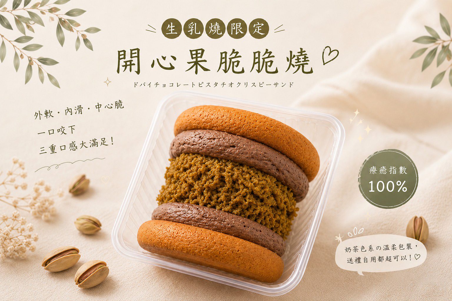 💚杜拜開心果脆脆燒6入(6/21-6/30起自取or宅配)