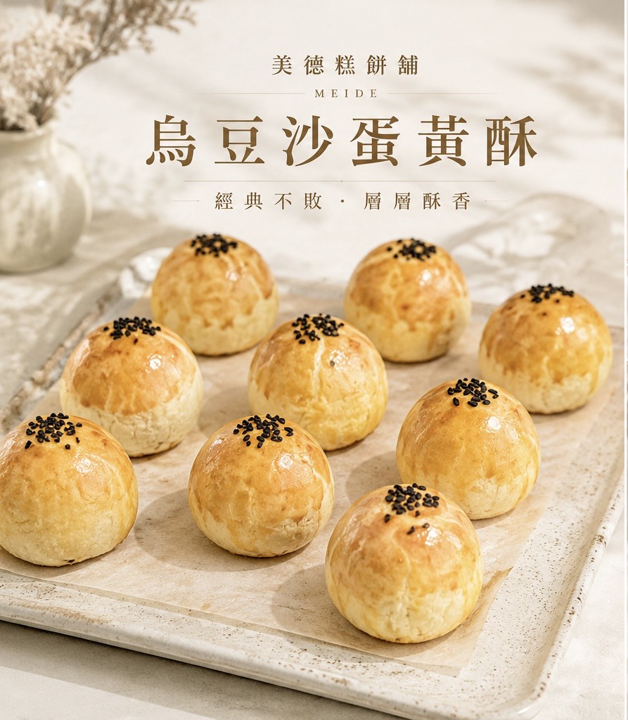 烏豆沙蛋黃酥(中秋預購8/24起安排宅配及自取)