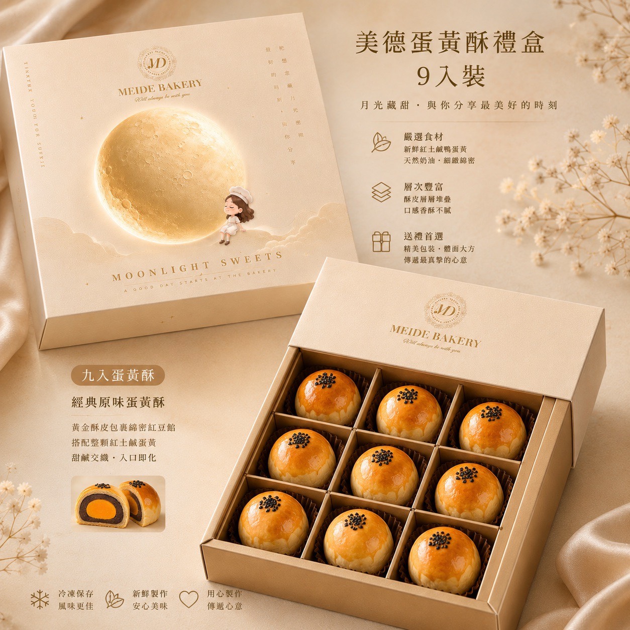 烏豆沙蛋黃酥(中秋預購8/24起安排宅配及自取):圖片 3