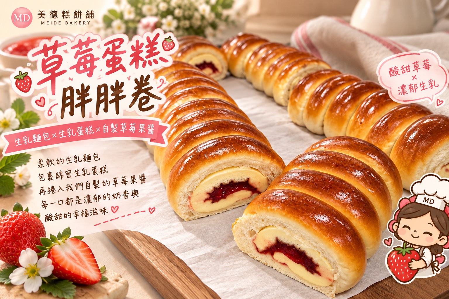 草莓蛋糕胖胖卷